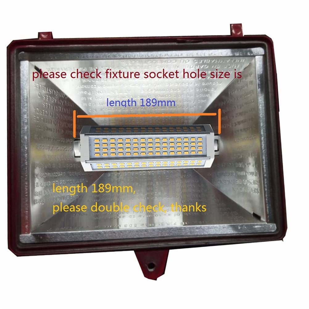 Bombilla LED de 50 W, R7S, luz cálida Regulable, 189 mm, LED Tipo maíz de Alto Brillo, SMD 5630, reemplaza Bombillas halógenas de 500 W, Foco de luz, Bombilla R7S de dobl