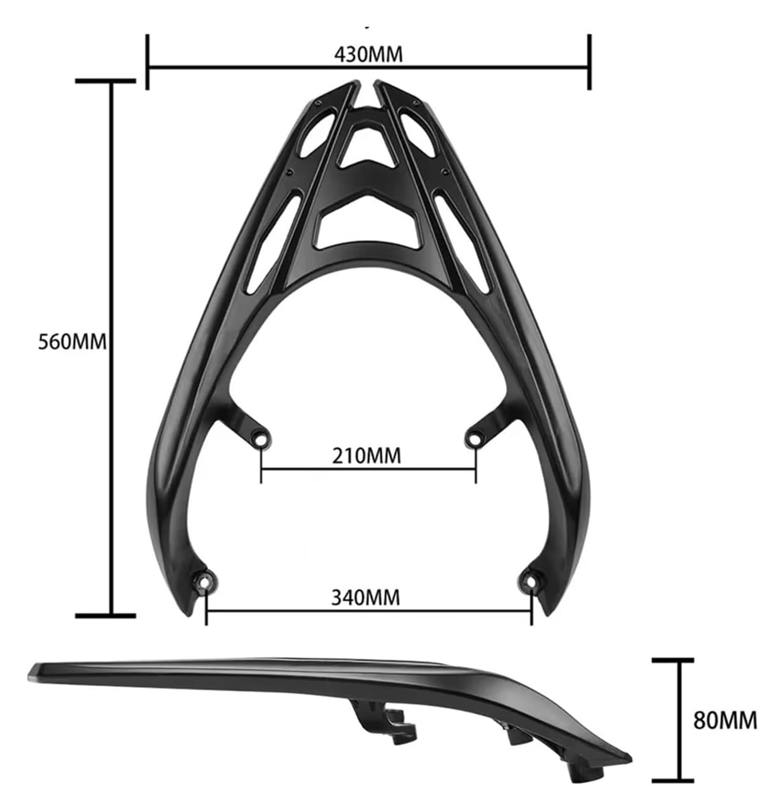 Motocicletas portaequipajes Trasero para Yamaha SMAX 155 SMAX155 2013-2022, Soporte De Carga para Portaequipajes Trasero