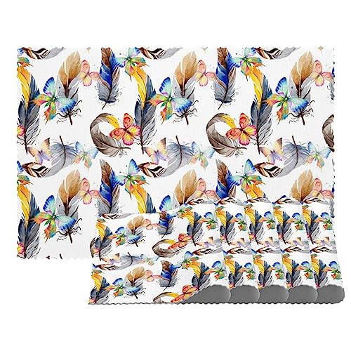 Sets de table papillon antidérapants pour protéger des taches et chaleur - 2