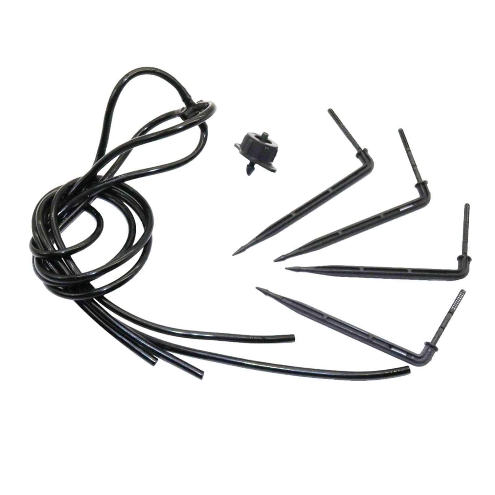 Aspersores de tubería de rociadores Kit de gotero de flecha curvada de 4 vías con dispositivo de flujo estable 8L / H 20 Conjuntos de goteros for herramientas agrícolas Sistema de riego de goteo de go