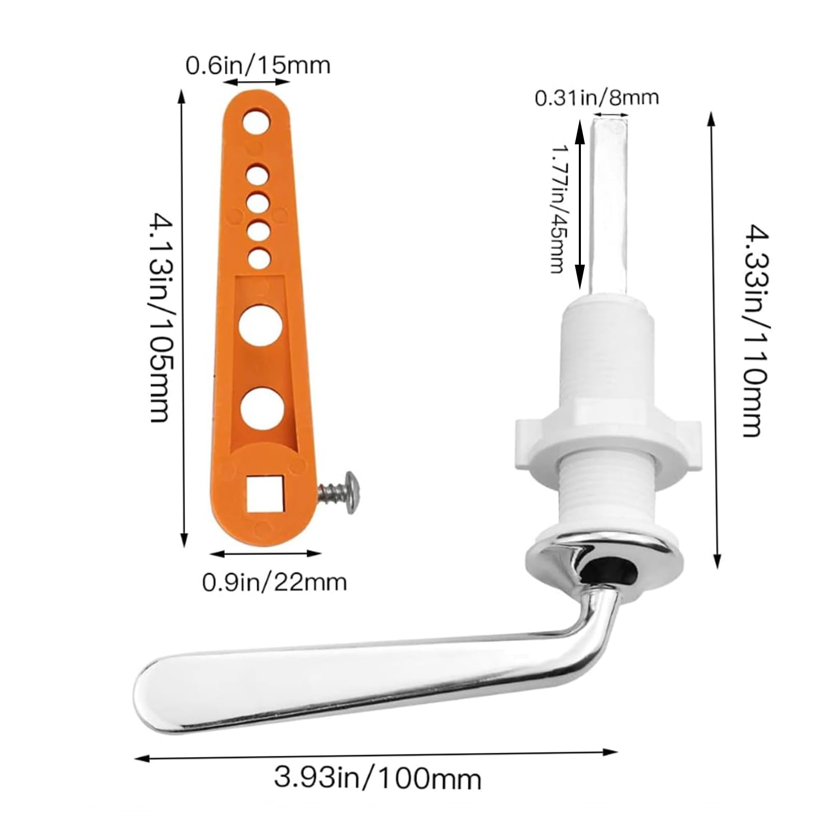 Xiciki Toilet Flush Handle Replacement, Toilet Handle Replacement - Image 2
