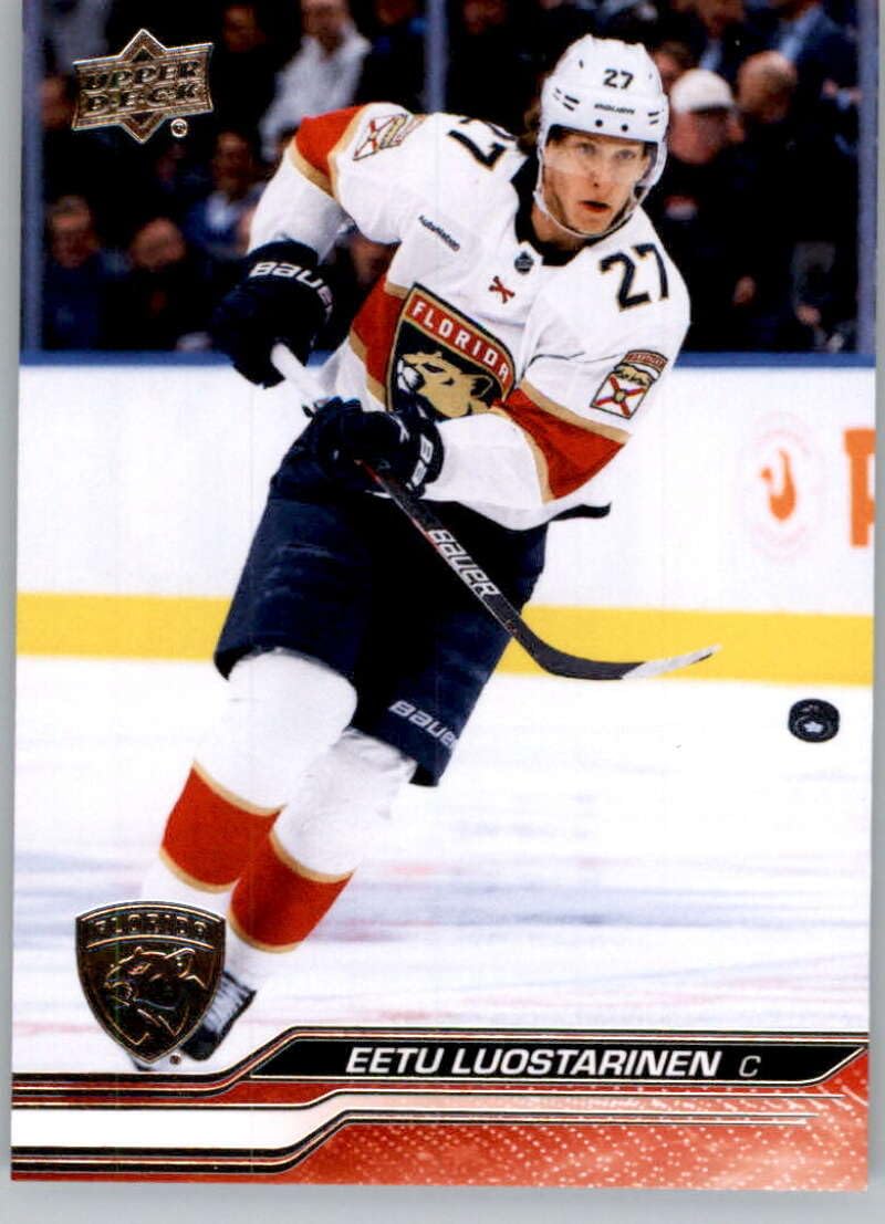 2023-24 Upper Deck Series Two #327 Eetu Luostarinen Florida Panthers Official NHL Hockey Card in Raw (NM or Better) Condition