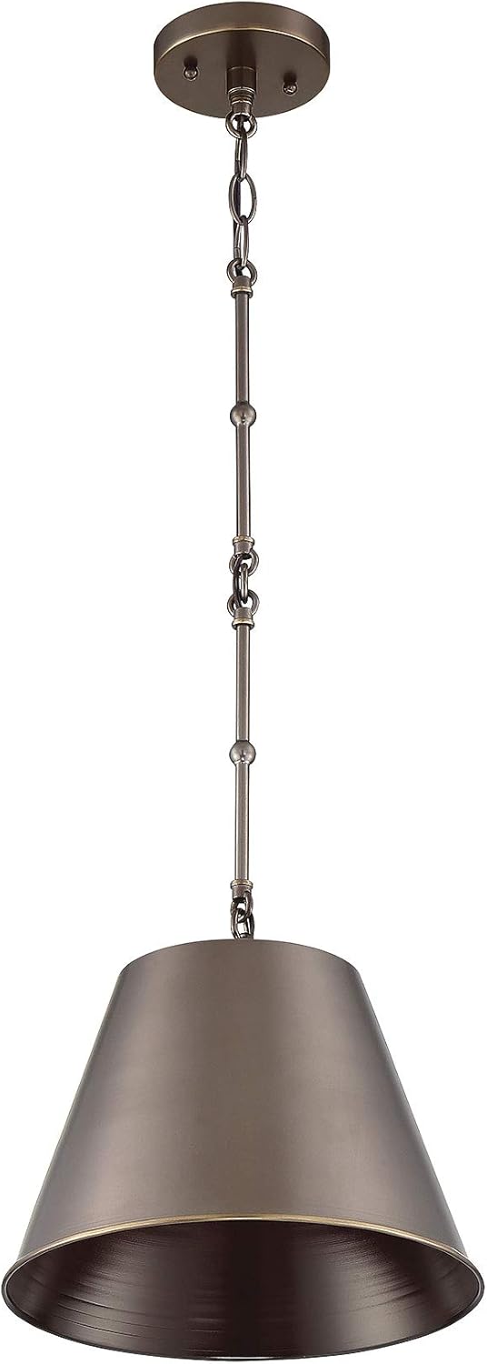 Savoy House 7-132-1-322 Alden 1-Light Warm Brass Pendant (12" W x 9"H) - - 