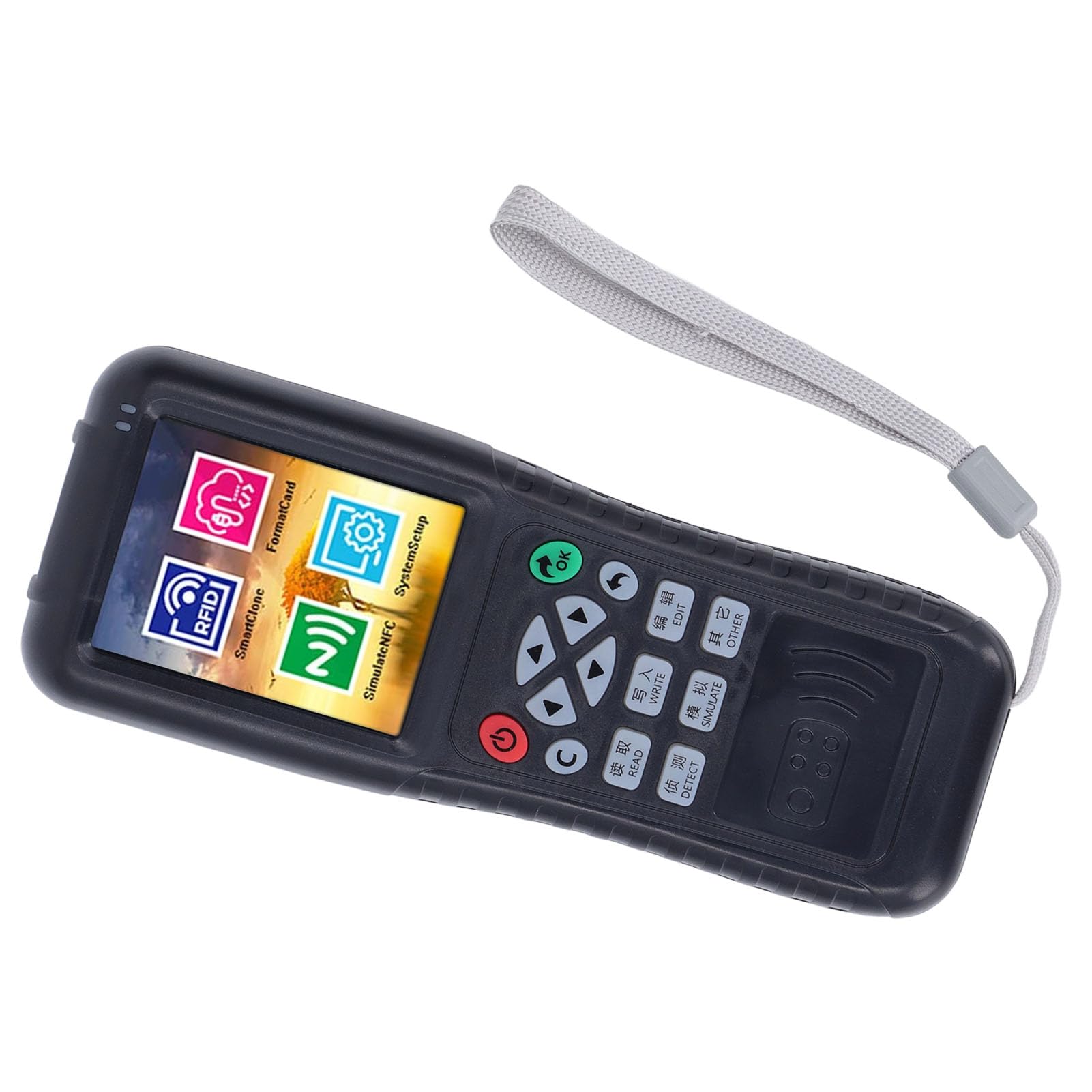 Eacam NFC-Leser, Leser-Kopierer-Handgerät mit 10 UID-Karten, 10 Schlüsselanhängern, 1 Typ-C-OTG-Adapter, Unterstützt IC, MF1, S50, ID, TK4100, HID26, HID35, HID37, 125 kHz – 13,56