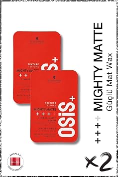 OSiS+ Mighty Matte G l  Tutucu Mat Wax 100Ml X 2 Adet, S4045787314762