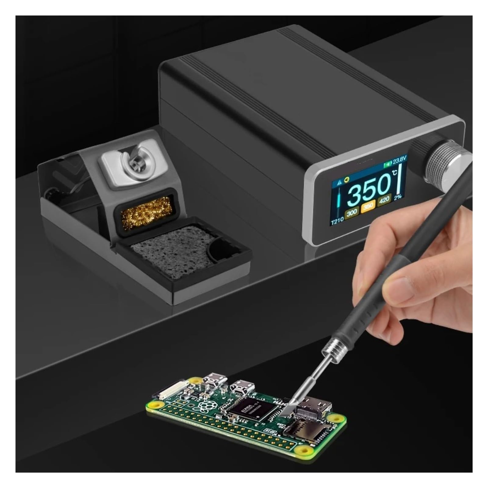 Stacja lutownicza, Inteligentna stacja lutownicza K9 150 W, wyświetlacz cyfrowy obsługuje uchwyty C210 C245 do PCB