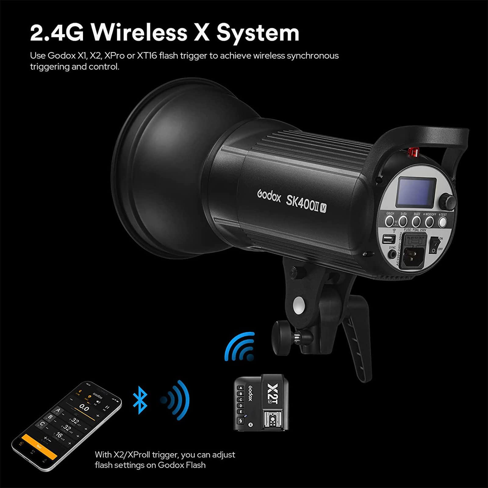 Amazon.com : GODOX SK400II-V 400Ws Photo Studio Strobe GN65 Built