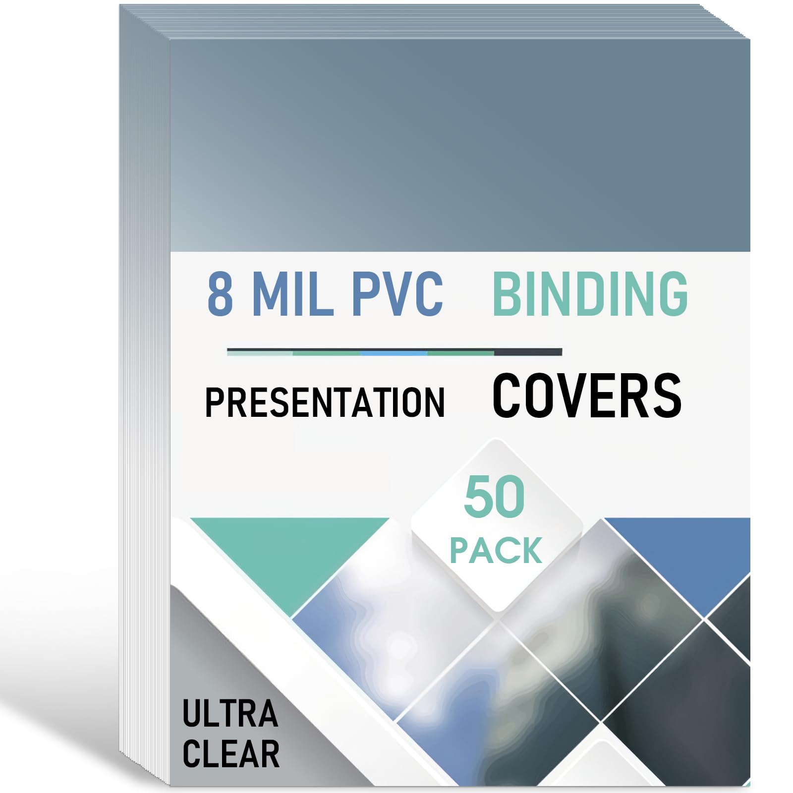 8 Mil PVC Binding Presentation Covers, COIDEA Clear Report Covers for Binding, Book Covers Presentation Document Binding for School Business, 8-1/2 x