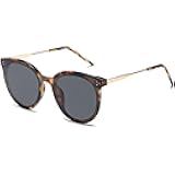 Classic Trendy Round Sunglasses Womens Mens Oversized Large Shades UV400 Vacation Sunnies SJ2068