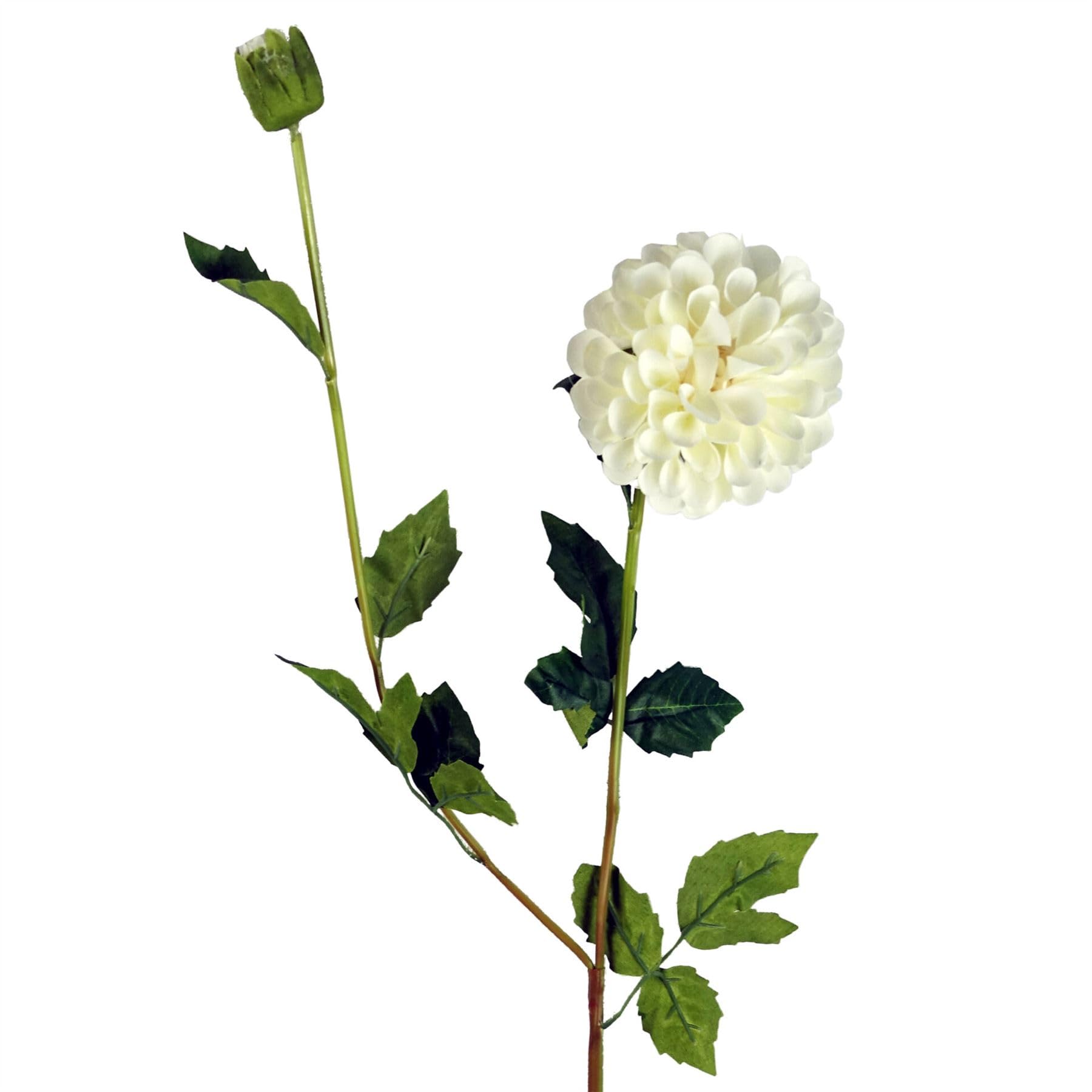 Blue Pirate Cream Dhalia Pompom Artificial Flowers