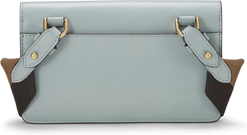 Pre-loved Green Leather Flat Baguette Bag Mini, Green