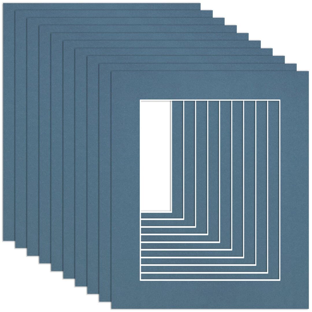 Procut Global 12x10" Pompadour Picture Mounts to Fit 9x7" Aperture - Precision Cut Cardboard Photo Mount - Ideal for Frames, Prints, Artwork & Certificates - Sizes & Colours Available - 10 Pack