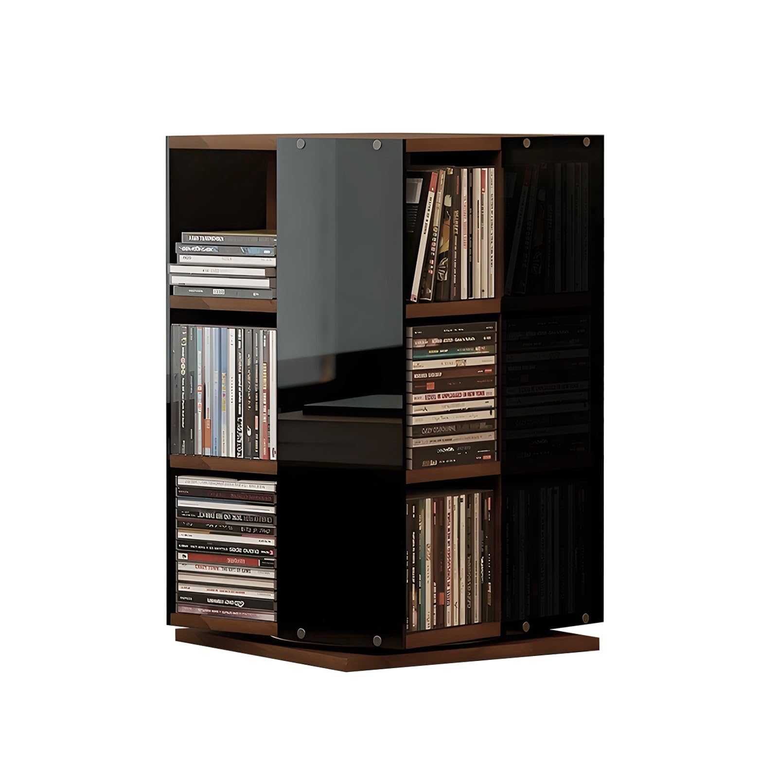 Rangement rotatif pour disques vinyles organiseur peu encombrant stable