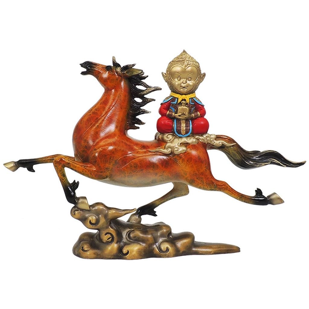 GLETSF Brass Decor Indoor Statue Three Sheep Open Thai Full Copper Sheep Ornaments Living Room Entrance To Attract Wealth Decorations Statues For Home Decor,