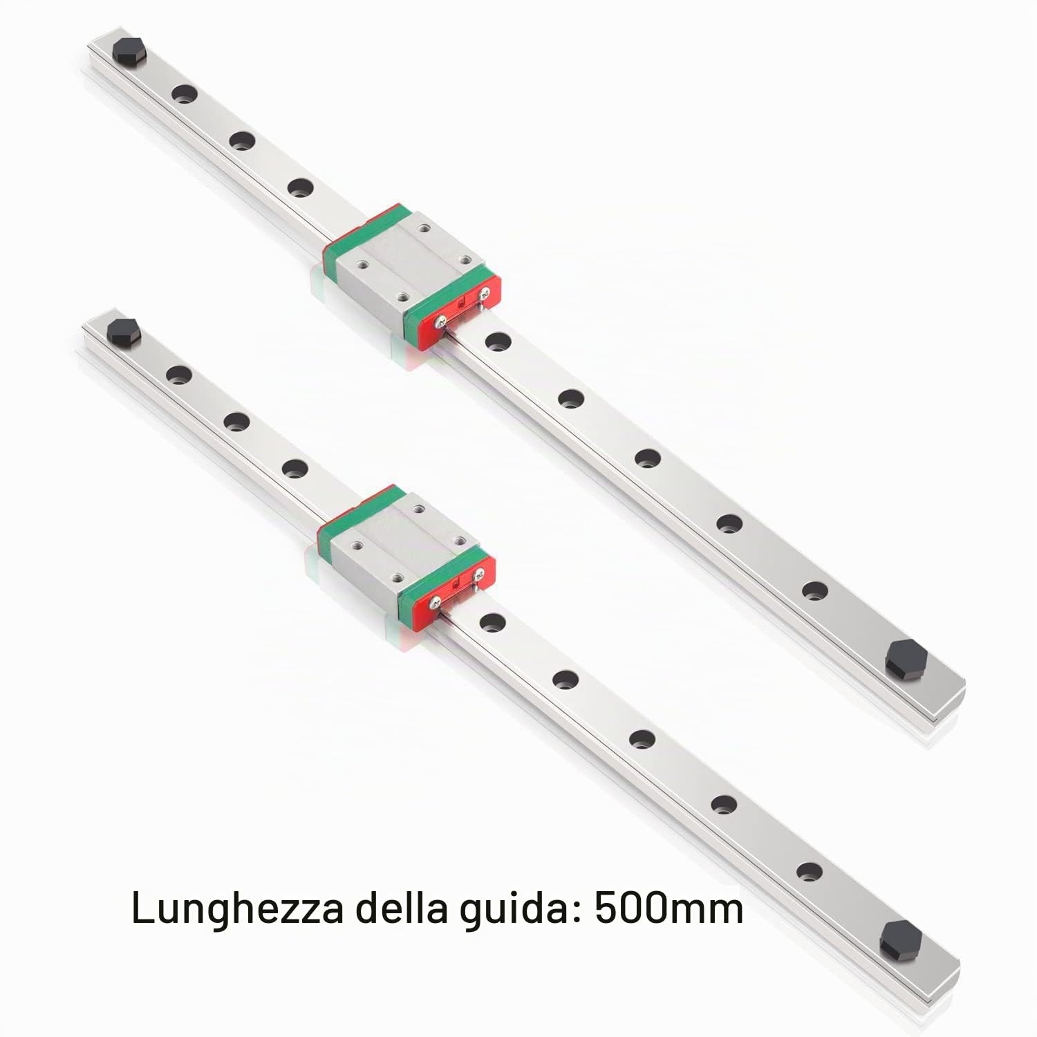 MGN12H 500MM guida lineare MGN12 per stampante 3D e macchina CNC (2 pezzi)