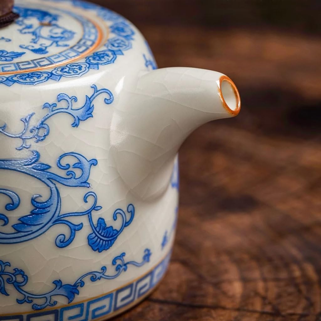 Dzbanek do herbaty ziołowej, chiński wysokiej klasy, zestaw do herbaty Kung Fu, ceramiczny dzbanek do herbaty liściastej, zaparzacz do herbaty Kung Fu