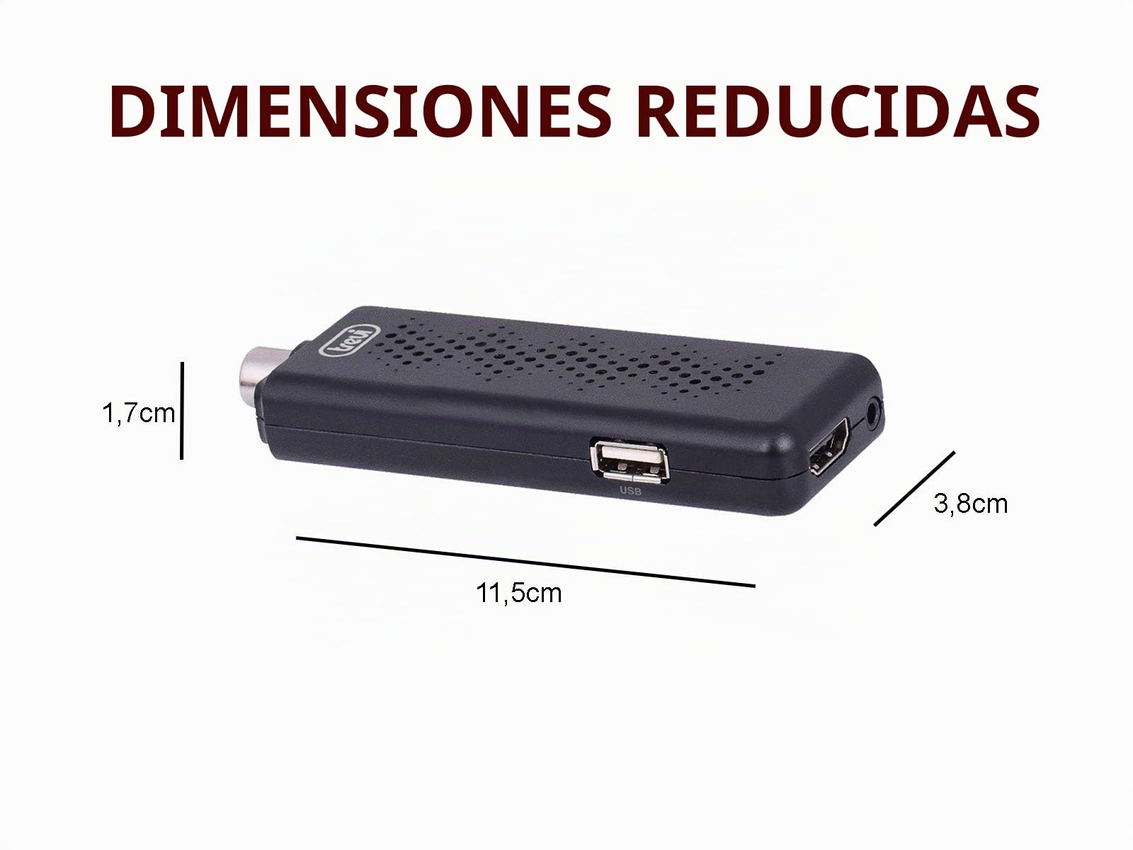 Trevi - Mini decodificador Digital terrestre HD con HEVC HE 3361 T2