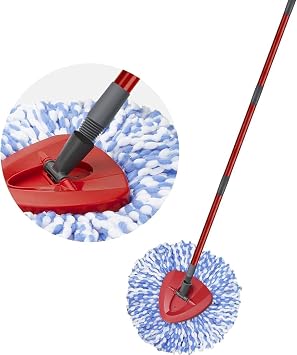 Spin Mop Handle Replacement Compatible with Vileda Spin Turbo/Turbo Smart/EasyWring, Four Section Adjustable Mop Stick Only for Cleaning Floors
