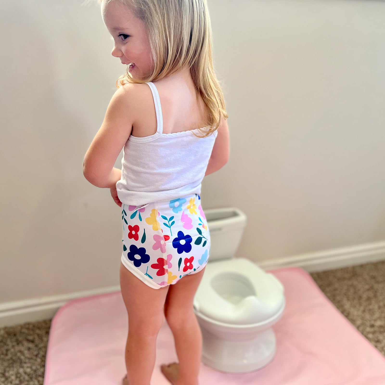 ALVABABY Mutandine per vasino, 6 confezioni di mutandine da addestramento, in cotone, assorbenti, riutilizzabili, per bambini e bambine, 2T, 3T, 4T