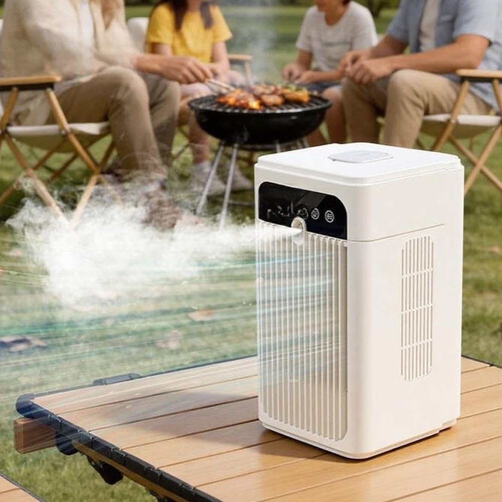 Ventilador de aire acondicionado portátil para teletrabajo y noches frescas en el dormitorio