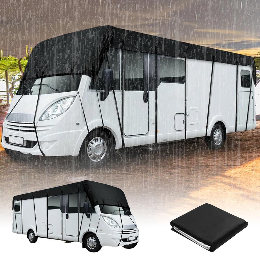 Pokrowiec na samochód kempingowy z tkaniny Oxford 210D, wytrzymały pokrowiec na dach kampera, wodoodporny i odporny na promieniowanie UV, do kamperów klasy A/B/C, kamperów typu popup i