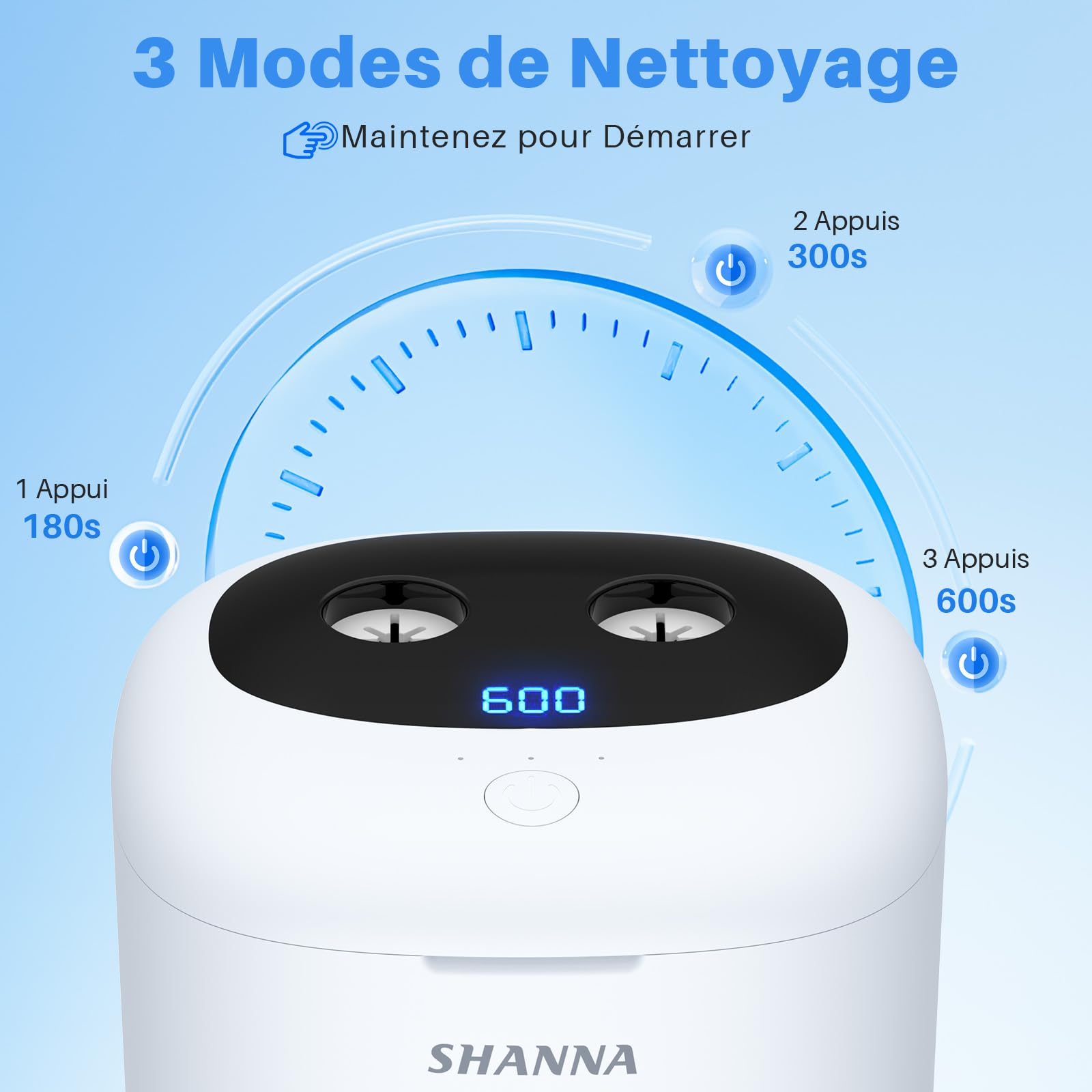Nettoyeur Ultrasons 47KHz 200ml pour Appareil Dentaire, Aligneurs, Bijoux