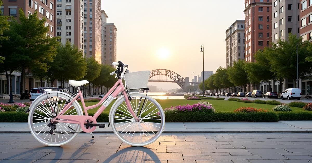 Cicli Tessari - bicicletta da donna bici da passeggio city bike ruota 28 trekking cambio 6 velocita' con cesto anteriore
