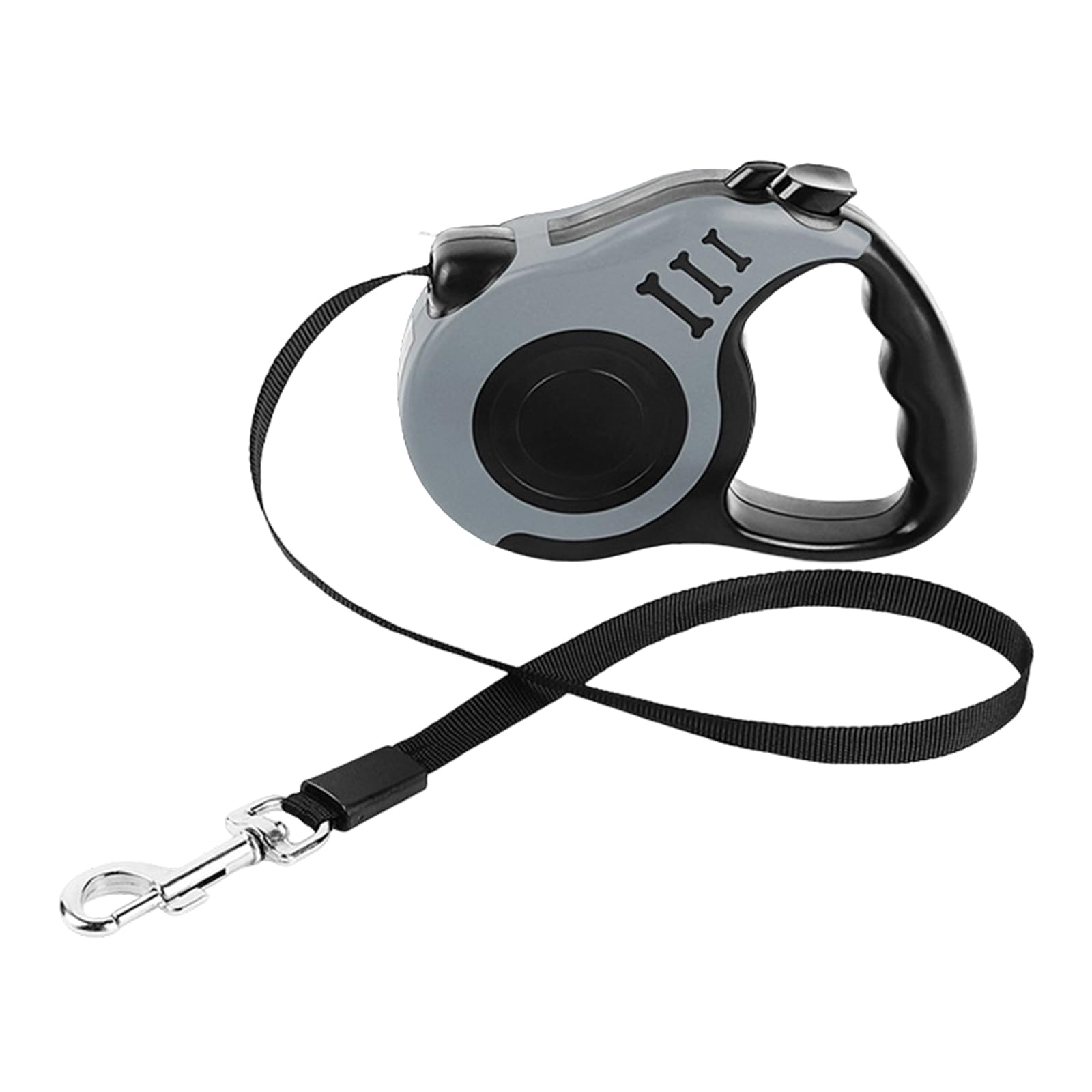 Hundeleine, Ausziehbar, Einziehbar,5Meter, Flexibles Band für Rechts- und Spaziergänge, Dog Leash, Rolleine, Flexileine, Retractable (Grau, 5 Meter)
