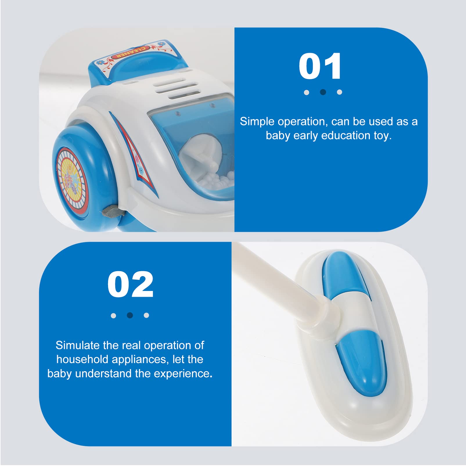 Aspirateur Jouet Pour Enfant - Simulé En Plastique - Jeu D'imitation Ménage - Cadeau Pour Fille Et Garçon - 6