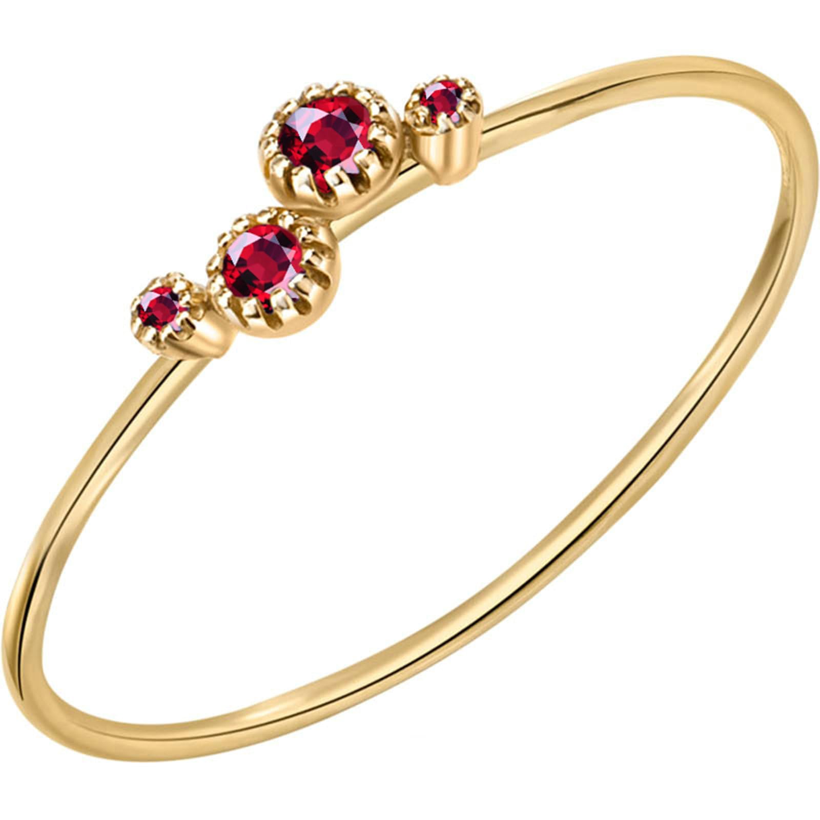 Bague de mariage or et moissanite : Le cadeau idéal orné d'un rubis fin