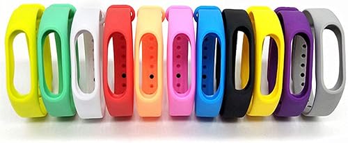 Colorsheng 11 pulseras de repuesto coloridas compatibles con Mi 2 Bands Correa de reloj (TPE+material TPU)