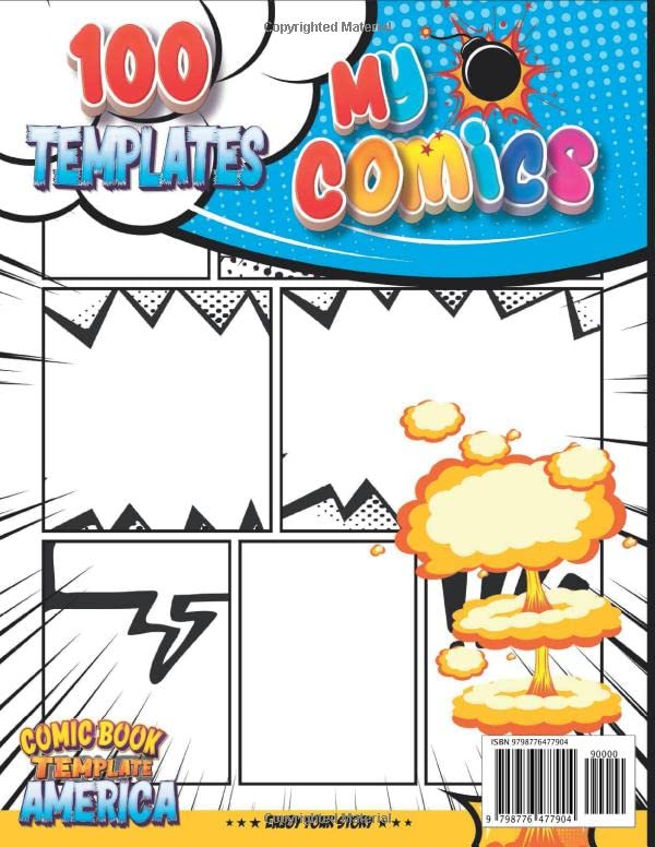 Miniatura 2 de Creating Comics For Kids 6-9 Comic Practice Templates To Learn Graphic Design Drawing Books For Boys