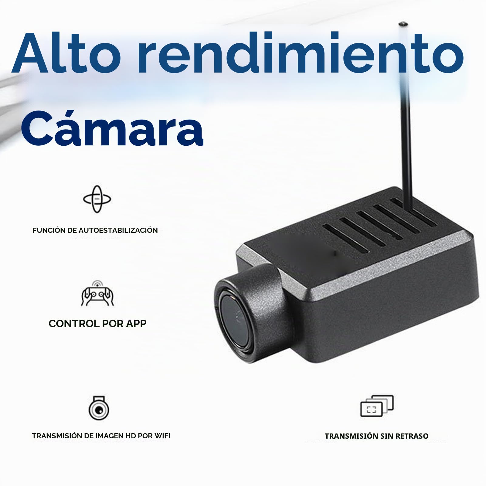 Bewinner Mini Coche RC con Cámara HD FPV, Coche de Carreras de Deriva a Escala 1:64 con Luces Ambientales, 3 Modos de Velocidad, Transferencia de Vídeo en Tiempo Real, Control Remoto de
