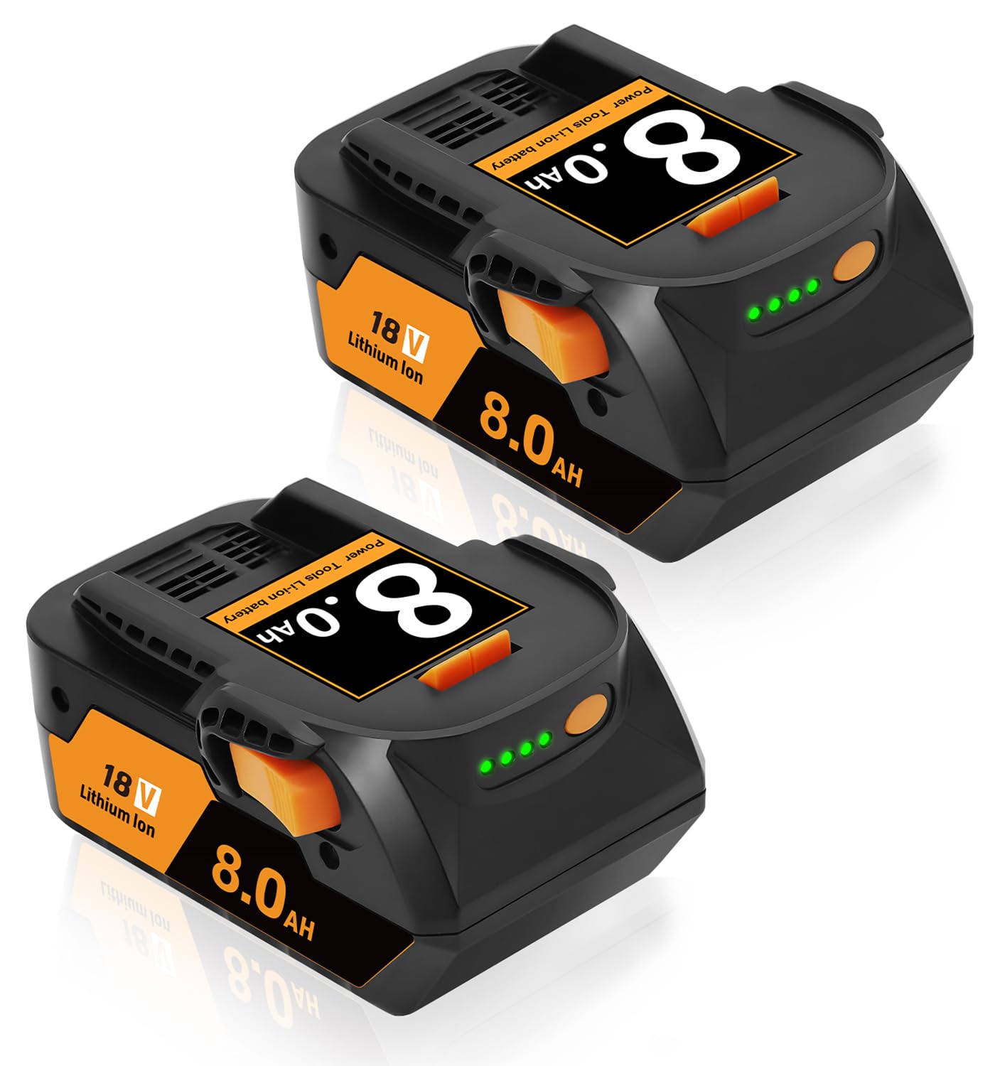 Bonadget 8000mAh Battery for 18V Ridgid Batteries Lithium-ion Drill 18Volt Battery Replacement 2Pack