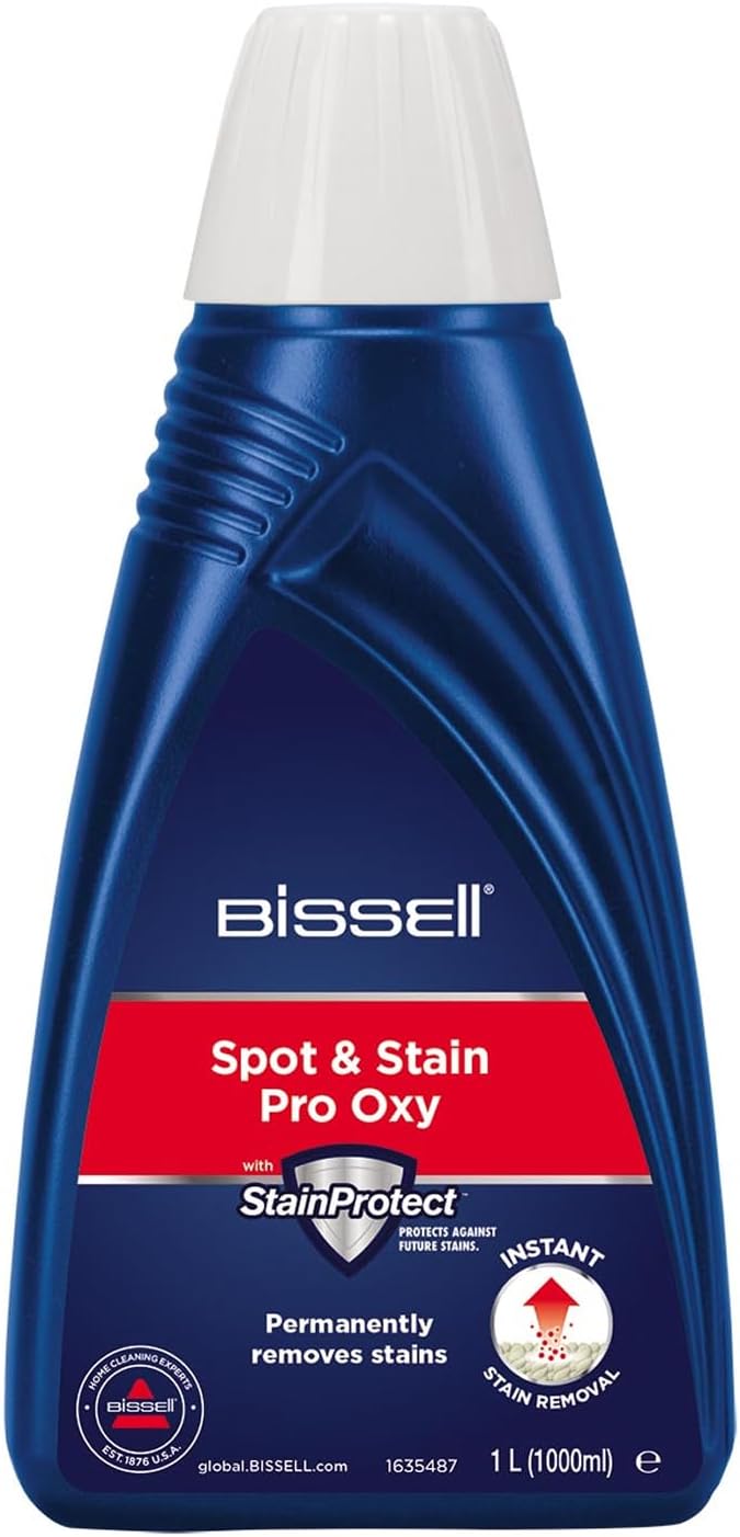 Spot & Stain Pro Oxy Cleaning Solution for BISSELL SpotClean Devices, 1L, Removes Tough Stains & odours with StainProtect®, 20383