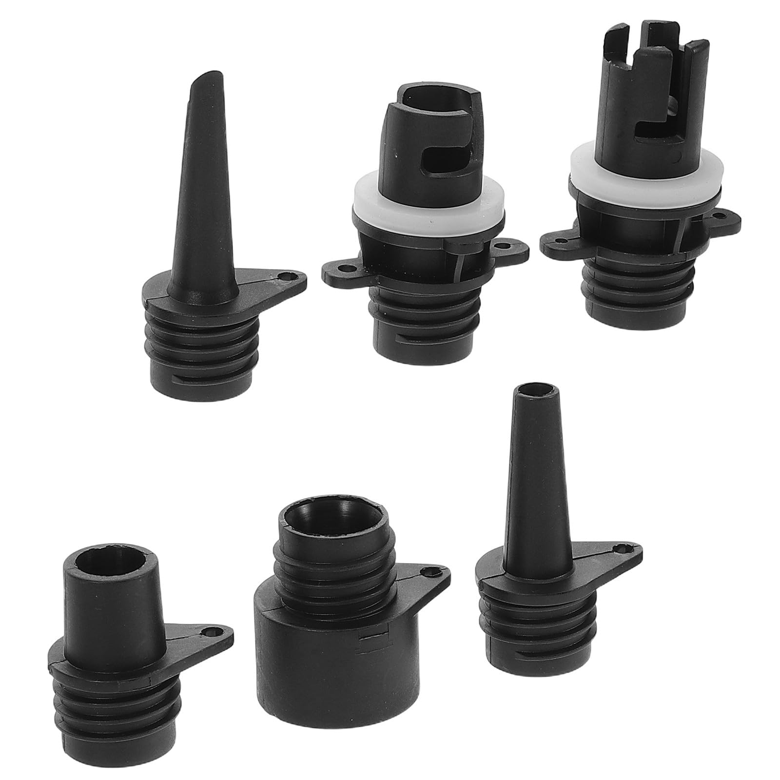 MUCKLILY Valve Connectors Air Pump Adaptors Userfriendly 6pcs Versatile for Inflatable Boats and Air Mattresses for Outdoor Camping and Beach Trips
