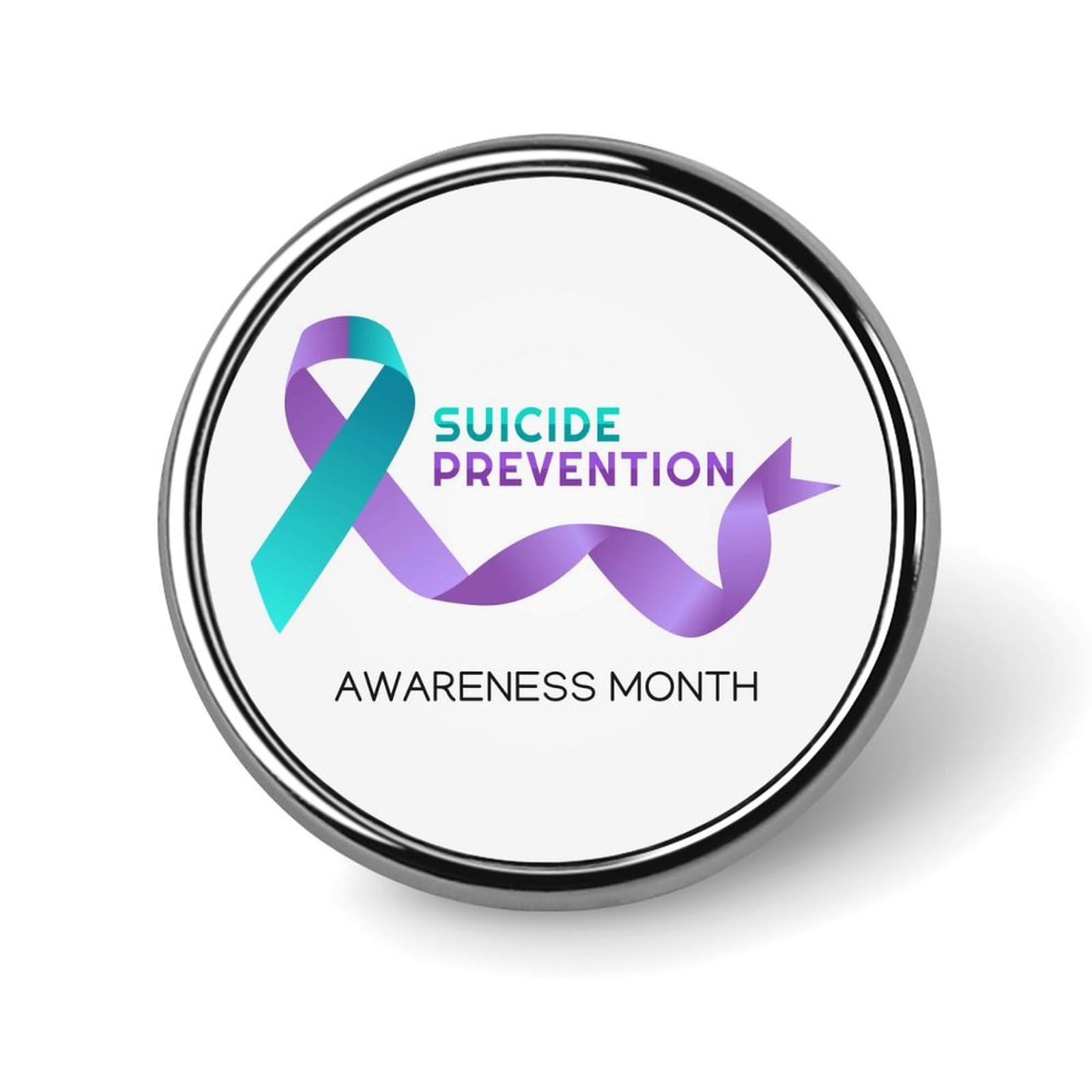 Suicide Prevention Awareness Pins Round Buttons Brooches Enamel Lapel Pin Party Supplies Decor Badges for Hats Clothes Bags