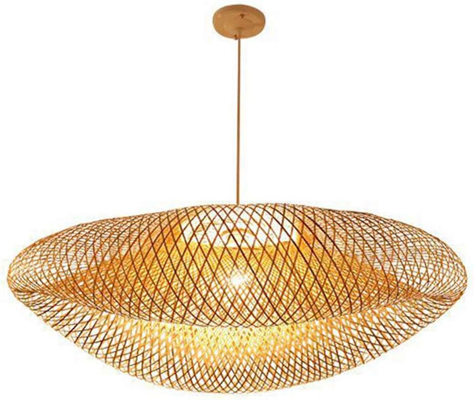 CHEYAL Nordic Designer Bamboo Weaving Lamp Cage Pendant Light Creative Rattan, The Bird's Nest Chandelier, E27 Bar Cafe Bamboo Weaving Lights 220v,50cm