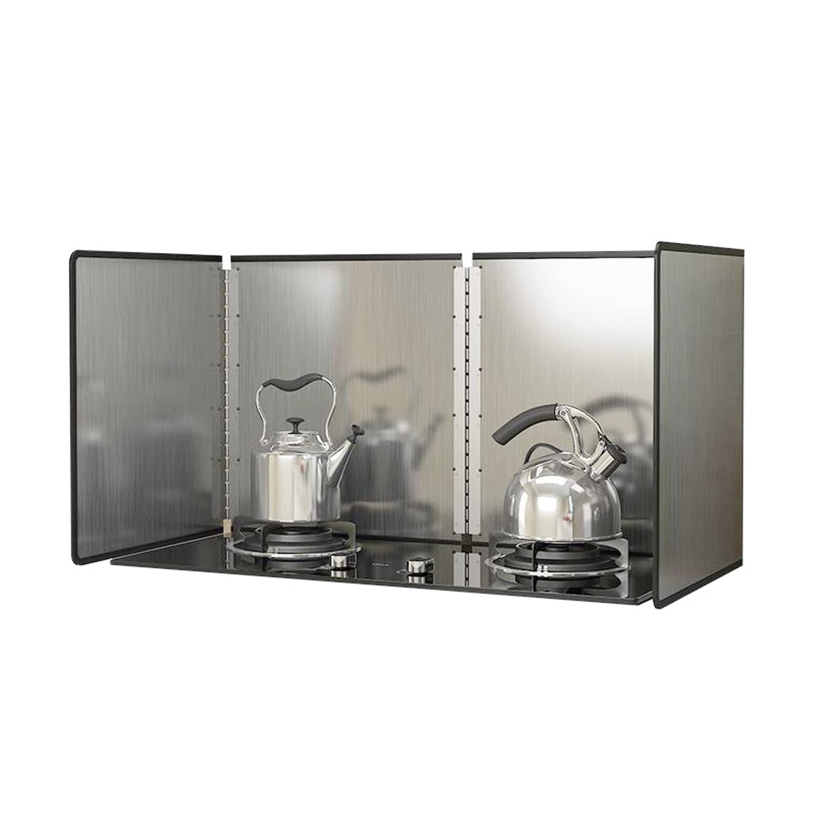 Spritzschutz für den Herd, Spritzschutz zum Kochen, antihaftbeschichtet, 4-seitihutz, Isolierplatte, faltbarer Spritzschutz, Fettspritzschutz aus Edelstahl zum Braten, Herdplatten-Wandschutz