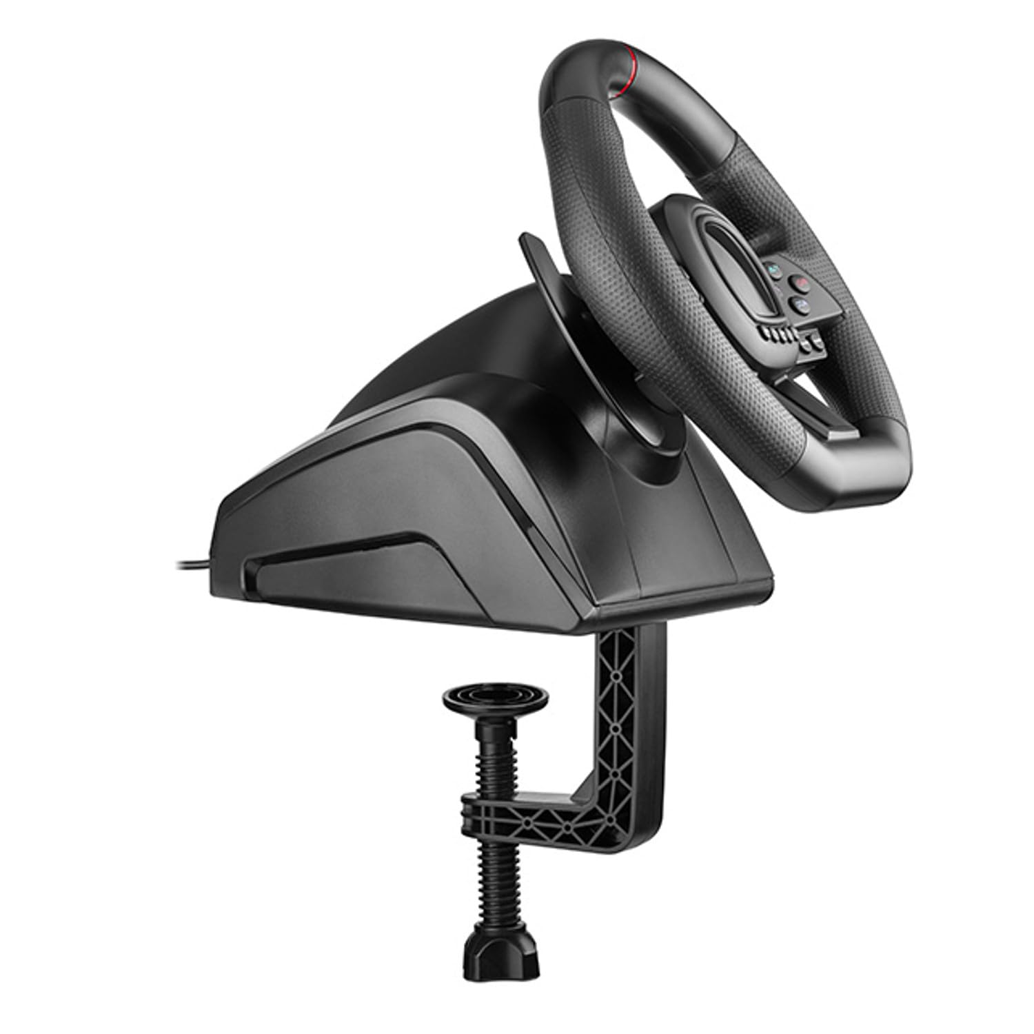 Tracer SimRacer Manual Gearbox Volante 6 in 1, Volante da corsa da gaming con pedali e leva del cambio, compatibile con PC/PS4/PS3/XONE/X360/SWITCH, Angolo di sterzata di 270 gradi, 8 Pulsanti