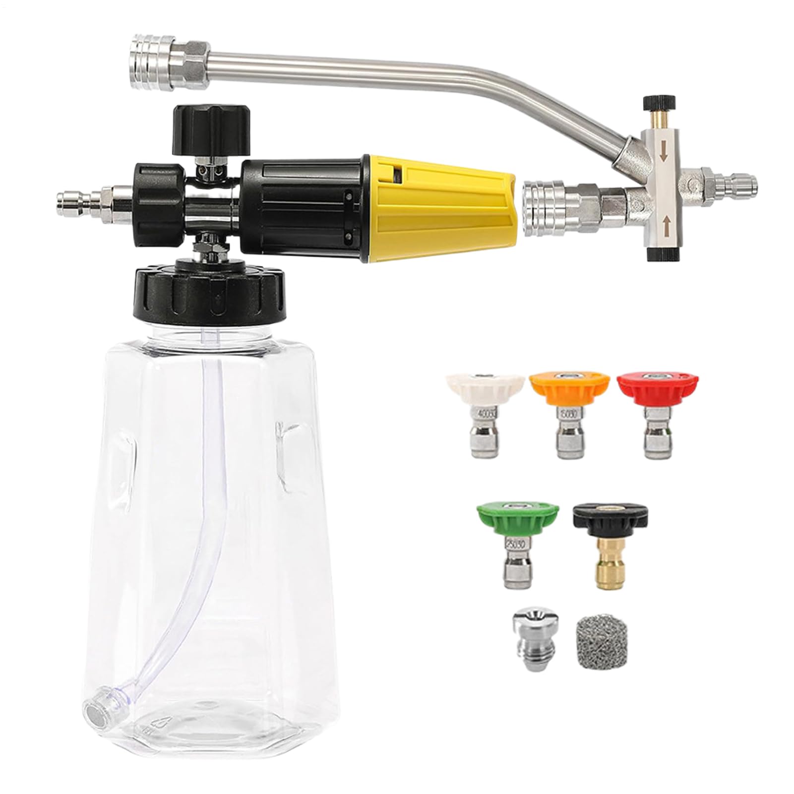Cañón de espuma Conector rápido para dispensador de jabón en lavado | Pulverizador Espuma Para Lavado Coches Para Jardín, Terraza, Casa, , Patio, Granja