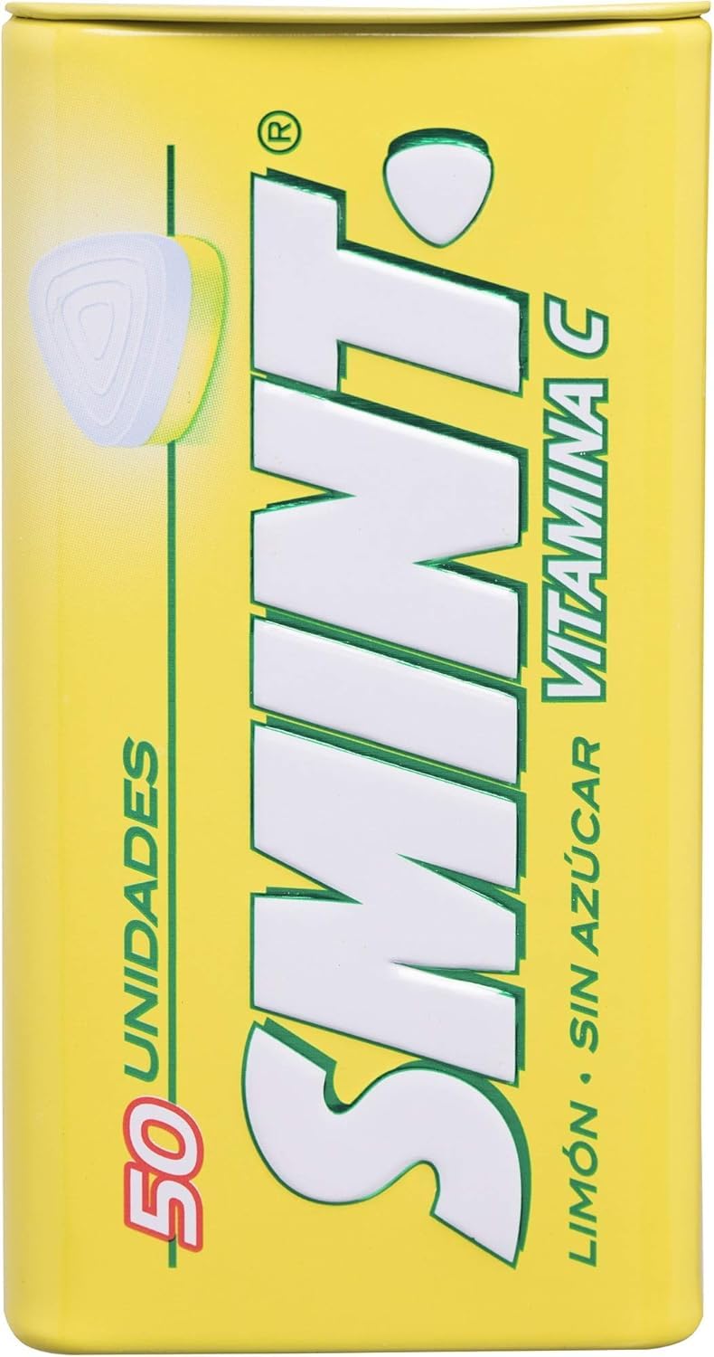 Smint Mints Citron, comprimés de caramel sans sucre - 12 unités de 35 g chacune. (Total 420 gr.)
