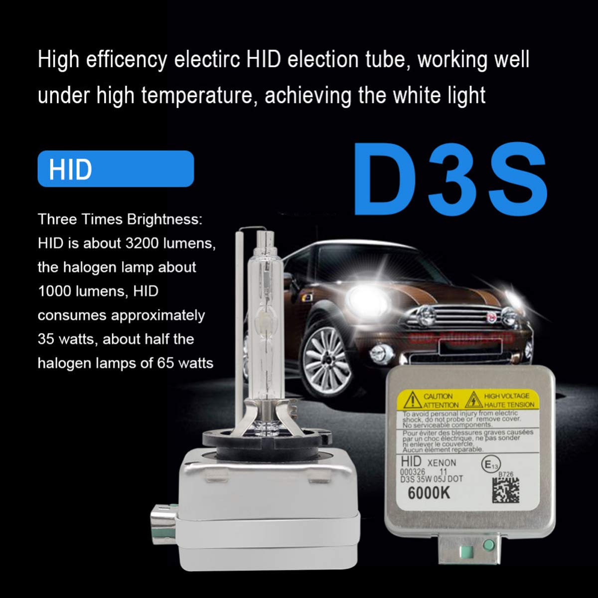 1 para D3S ksenonowa żarówka HID 12 V 35 W D3S lampa ksenonowa do reflektorów samochodowych D3S D3C 4300 K 5000 K 6000 K 8000 K 1000 K 12000 K biała