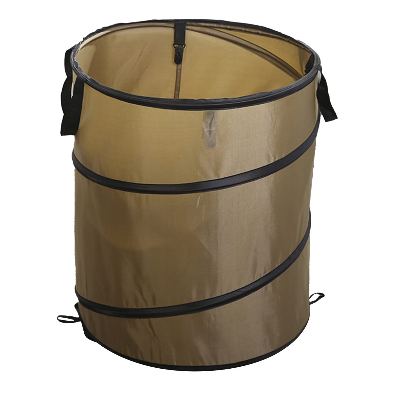 Tissting Bolsas de Basura Sacos de Jardín, 38L 34cm Saco de Jardín Tela Oxford Bolsa Jardin Plegable Bote de Basura para Acampar para Hojas, Restos de Poda y Residuos de Plantas Verde Militar