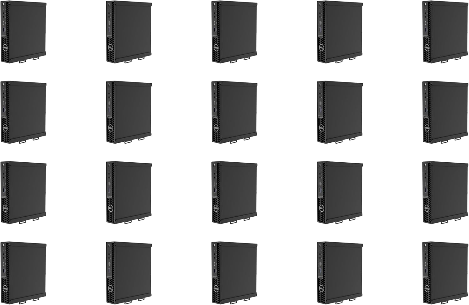 HumanCentric Case Pack 20 Units, Mount Compatible with Dell OptiPlex Micro Form Factor Case, VESA, Under Desk and Wall Mount Fits MFF 3040, 3046, 3050, 3060, 3070, 3080, 5050, 5060, 5070, 7040, More