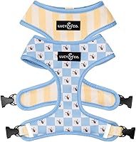 Vista 13 de Lucy & Co. - Arnés reversible para perros, bonito, arnés de diseño, talla XS a XL, chaleco acolchado ajustable para pasear con facilidad