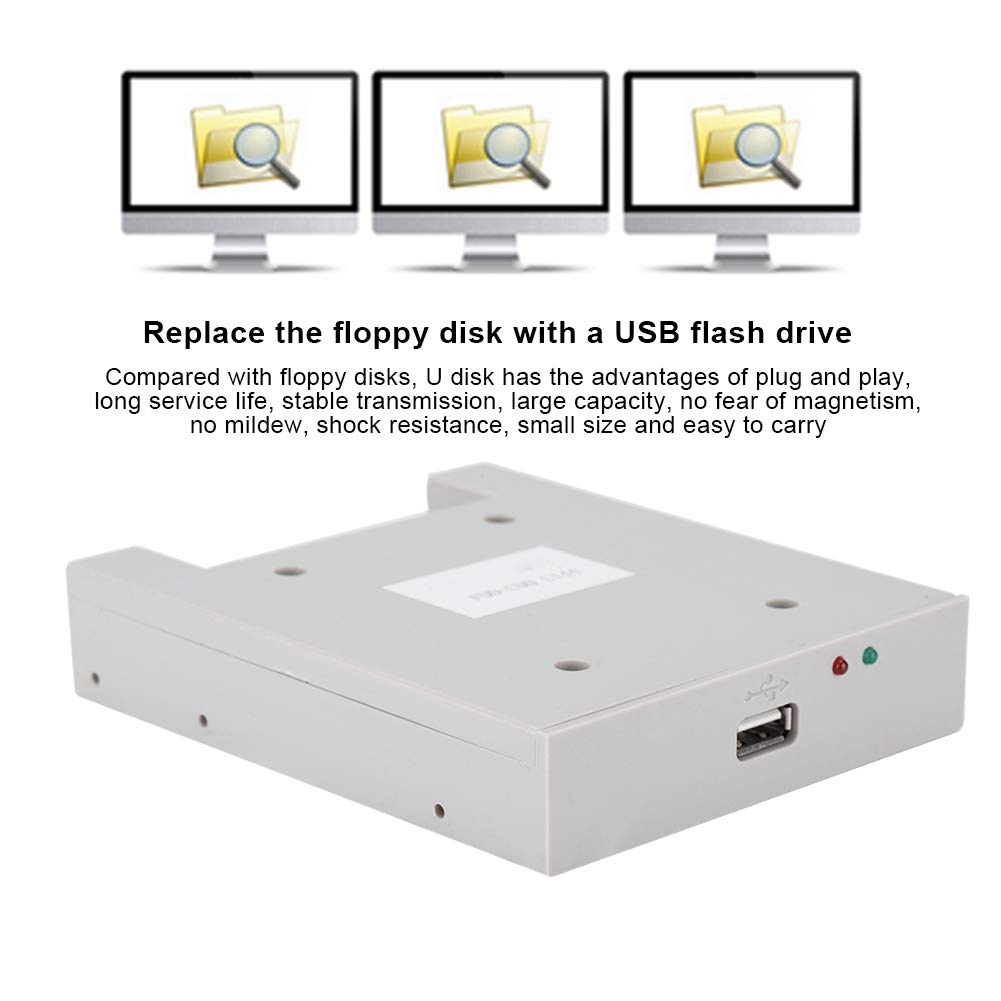 ciciglow Diskettenlaufwerk Emulator, FDD-UDD U144K 1,44 MB USB SSD Diskettenlaufwerk Emulator für Computer Daten Werkzeugmaschinen Bearbeitungszentren