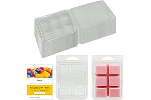 25 Pack Wax Melt Clamshells with Labels