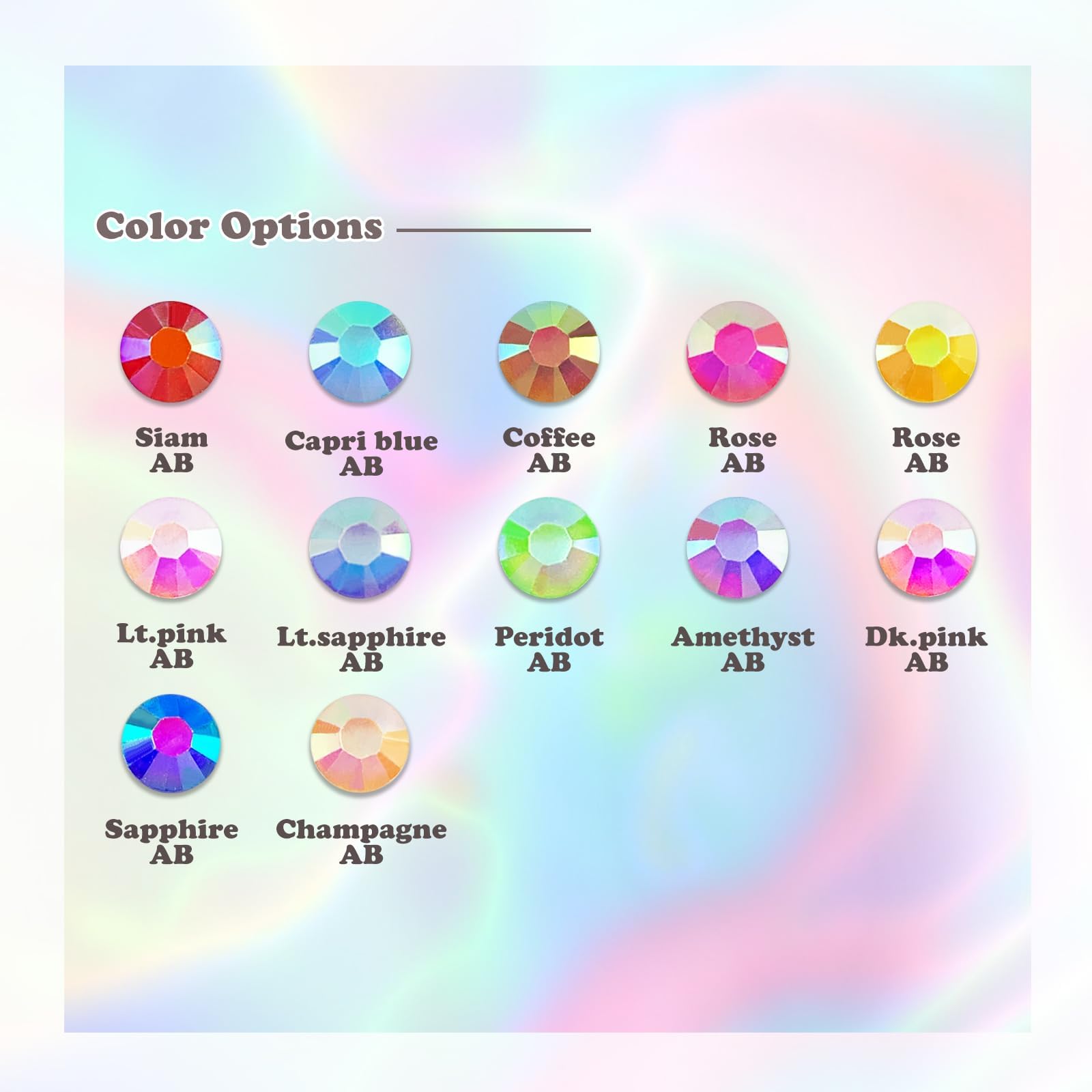 CLRDIVA Craft Rhinestones Resin 5mm Transparent Light Blue AB Rhinestones for Crafting Flatback Rhinestone Bedazzling Gems Jelly Round Diamonds for Shoes Tumblers Nails Makeup DIY Bling Decoration