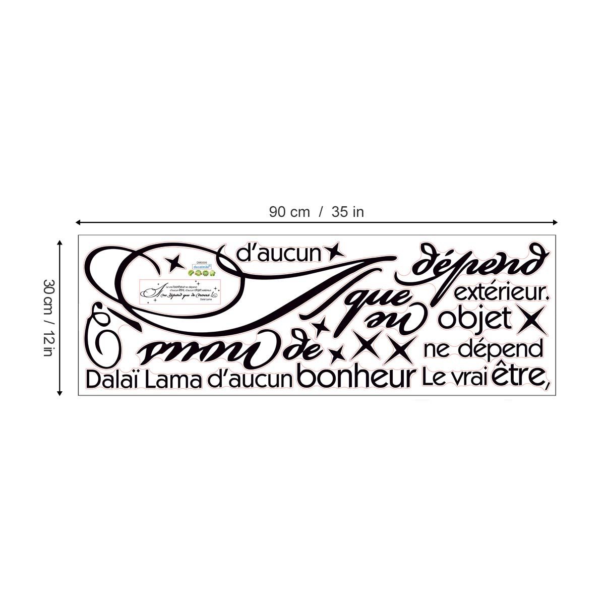 Autocollant Mural Citation 'La Gentillesse N'est Jamais Gaspillée' - Vinyle Déco - Neuf